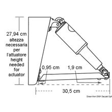 Osculati Lenco Edge trim tab kit 305 x 305 mm, 51.251.02