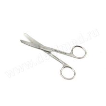 Ножницы тупоконечные вертикально изогнутые детские 115 мм J-22-025 Surgicon, Пакистан