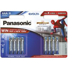 Батарейка Panasonic EVOLTA LR03 4+4шт Spider-Man BL8