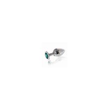 Анальная Пробка Butt Plug Silver Large Emerald