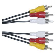 Кабель аудио видео 3 RCA plug - 3 RCA plug, 1.5 м, Premier (5-006)