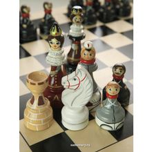 Шахматы с росписью Королевские, Вятские