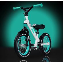 Алюминиевый беговел с 2 амортизаторами, 2 подножками Small Rider Roadster Pro (аква )