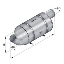 Vetus Глушитель пластиковый Vetus MF125 320 x 940 мм под шланг 125 мм