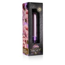 Сиреневый мини-вибратор Touch of Velvet - 10,3 см.