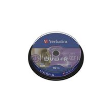 Диск Cake-10 шт (bulk) DVD+R Verbatim 16x 4.7 Gb lightScribe