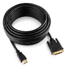 Кабель HDMI - DVI, 10 м, черный, позол. разъемы, Cablexpert (CC-HDMI-DVI-10MC)