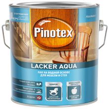 ПИНОТЕКС Аква лак для мебели и стен глянцевый (2,7л)   PINOTEX Lacker Aqua 70 лак на водной основе для мебели и стен глянцевый (2,7л)