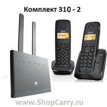 Комплект SHOPCARRY SIM 310-2 стационарный сотовый радио DECT телефон GSM 4G 3G WIFI и роутер