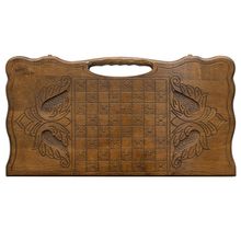 Нарды резные "Волк" с ручкой 60