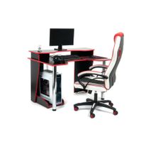 Tetchair Стол компьютерный Strike-1 (120) NEO , black red; черный красная кромка