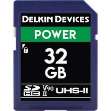 Карта памяти Delkin Devices Power SDHC 32GB 2000X UHS-II Class 10 V90 (DDSDG200032G)