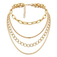 Многослойное колье под золото (арт. 83477-9)