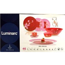 Столовый сервиз Luminarc RED ORCHIS 46 предметов 6 персон ОАЭ N4828