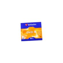 Диск DVD-R 16x 4.7Gb SlimCase (10шт) Verbatim 43655