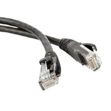 LAN-45-45-5.0-BK Патч-корд LANMASTER UTP кат.5Е, с заливными колпачками, 5.0 м, черный