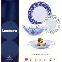 Столовый сервиз Luminarc PLENITUDE BLUE 19 предметов 6 персон ОАЭ N4783
