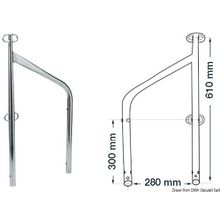 Osculati Двойная леерная стойка для внешних оснований, 41.176.01