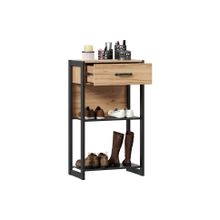 Алмаз. Любимый дом Техно Тумба с полками (Дуб Золотой Чёрный)