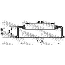 Сальник Ступицы Колеса | Перед Прав Лев | Toyota Land Cruiser Prado Grj12# Kdj12# Rzj12# Trj12# Vzj12# 2002.09-2009.08 [Jp] 81*95.5*9.2*18.5 Мм Febest арт. 95ADS81960918X