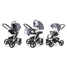 Коляска 3 в 1 Esspero Newborn Lux (шасси White) - Grey Lux