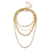Многослойное колье под золото (арт. 81079-7)