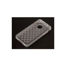 Силиконовая накладка+пластик для iPhone 4 4S вид №19 white