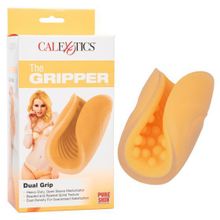 California Exotic Novelties Оранжевый рельефный мастурбатор Dual Grip (оранжевый)