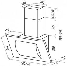 Каминная вытяжка Maunfeld Tower Round 50 белый