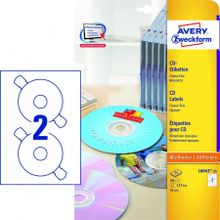 Этикетки для CD DVD d117 мм. IJ+L+K+CL белые 50 штук