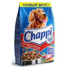 Chappi с говядиной по-домашнему, овощами и травами