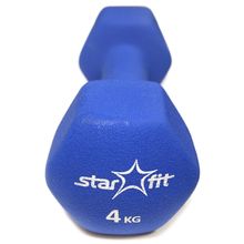 STARFIT Гантель неопреновая DB-201 4 кг, темно-синяя