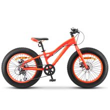 STELS Pilot-280MD 20" (Fat bike 7ск, алюм, жестк.вилка, диск, Shimano RS36 - M360 TZ21)(рама 11", красный)