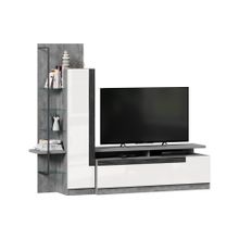 Алмаз. Любимый дом Кёльн Тумба под ТВ (Метрополитан Грей Белый)