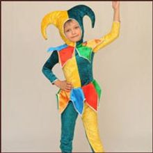 Детский новогодний карнавальный костюм Арлекин