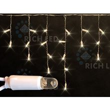 Rich LED RL-i3*0.5-RB WW Уличная светодиодная Бахрома 3x0.5 м, теплый белый, пост свечение, провод резиновый черный