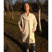 Leya.me Пальто бело - молочное со съемными элементами STC-056