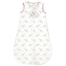 SwaddleDesigns zzZipMe Sack 3-6M Flannel PP Elephant & Chickies