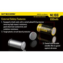 NiteCore Аккумулятор Li-Ion Nitecore 16340 PCB 650 mAh, 3.7 В.