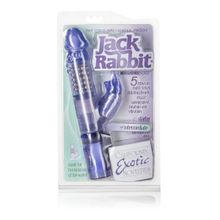 Фиолетовый вибромассажер Waterproof Jack Rabbit - 22 см. Фиолетовый