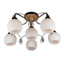 Потолочная люстра OML-319 золото белый хрусталь E14 6*60W 220V арт.OML-31907-06