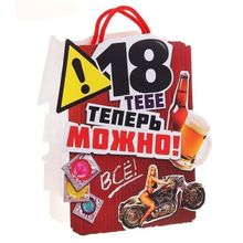 Подарочный пакет "Все можно!" 16,5*20 см