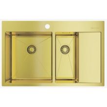 Мойка Omoikiri Akisame 78-2-LG L светлое золото, чаша слева