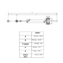 Ultraflex Цилиндр гидравлический Ultraflex UC69-I 39782E сбалансированный объем 69 куб.см.