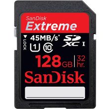 Карта памяти SD 128GB SanDisk Extreme SDXC UHS Class 10 45MB s