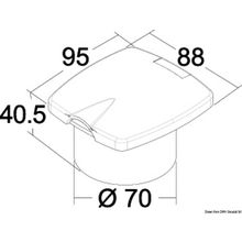 Osculati Doccetta New Edge Inox tubo PVC 4 m, 15.243.71