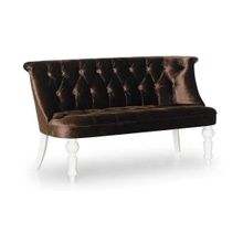 Диван прямой Мока loveseat Camden дизайн 3 коричневый-велюр