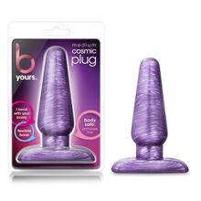 Blush Novelties Фиолетовая анальная пробка B Yours Medium Cosmic Plug - 12 см. (фиолетовый)