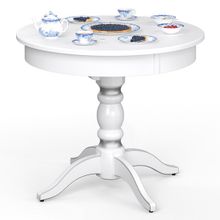Дубодел Стол Рич 1 НР, цвет RAL9003, ножни и юбка стола с патиной серебро ID - 288691