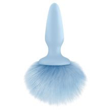 NS Novelties Голубая анальная пробка с голубым хвостиком Bunny Tails Blue